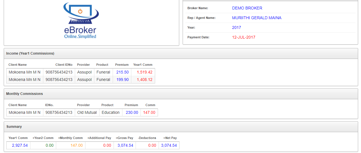 Detailed Payslip
