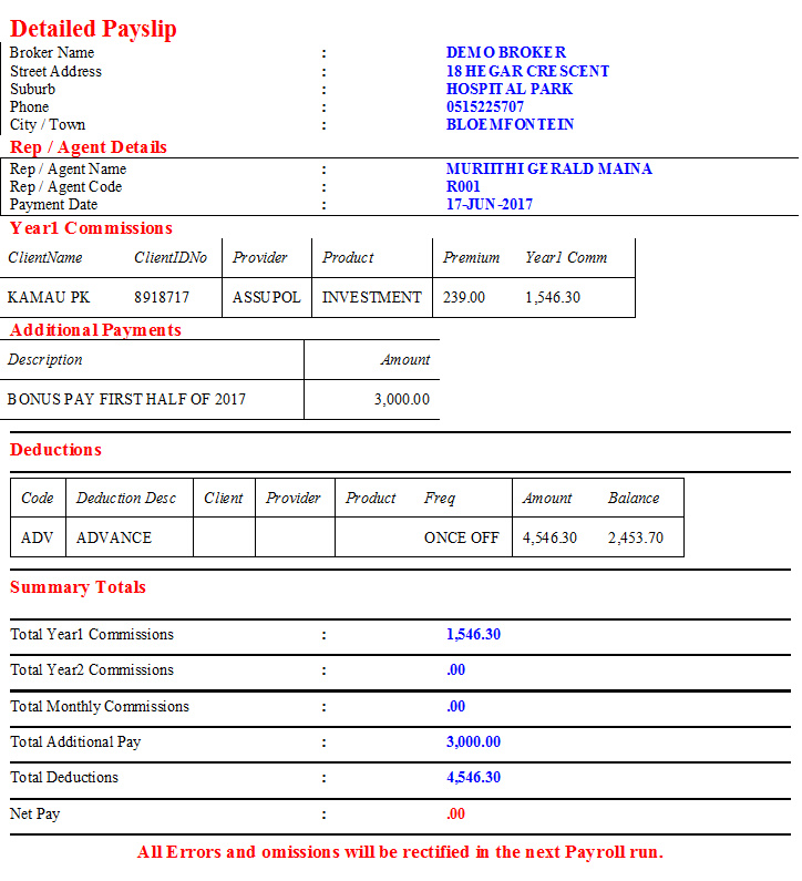 Distribute Detailed Payslip via Email