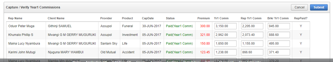 Verify Commission Payments